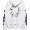 Chrome Hearts White Floral Horseshoe Zip-up Hoodie product image