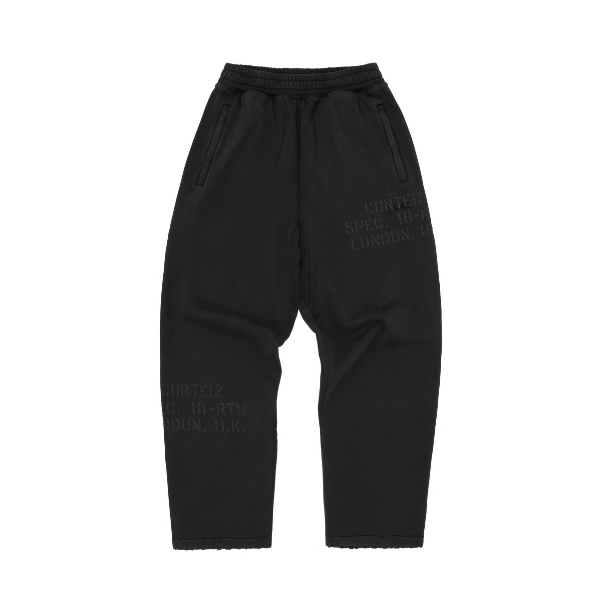 Corteiz HMP STENCIL OPEN HEM SWEATPANT [BLACK OVERDYE] product image