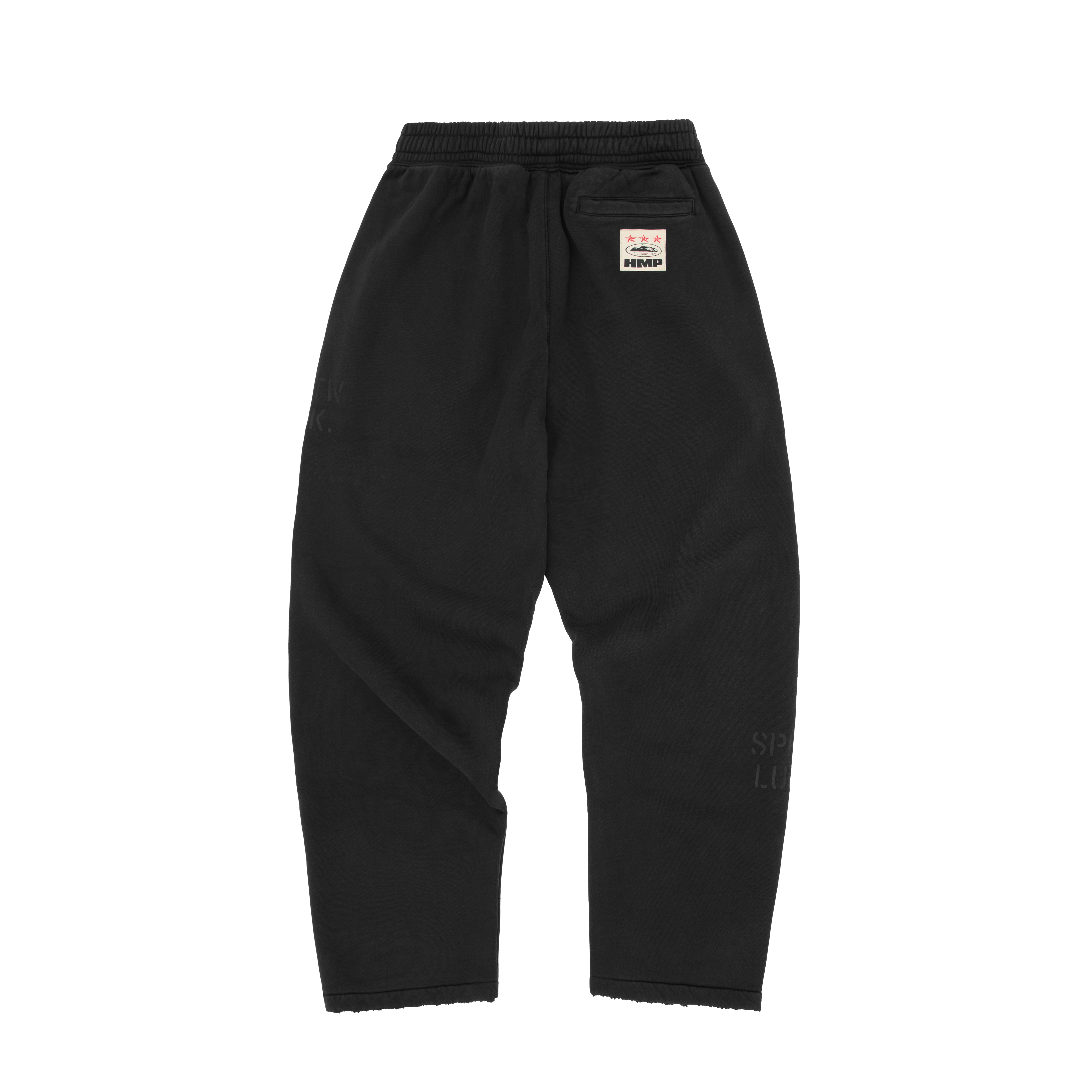Corteiz HMP STENCIL OPEN HEM SWEATPANT [BLACK OVERDYE] alternate view
