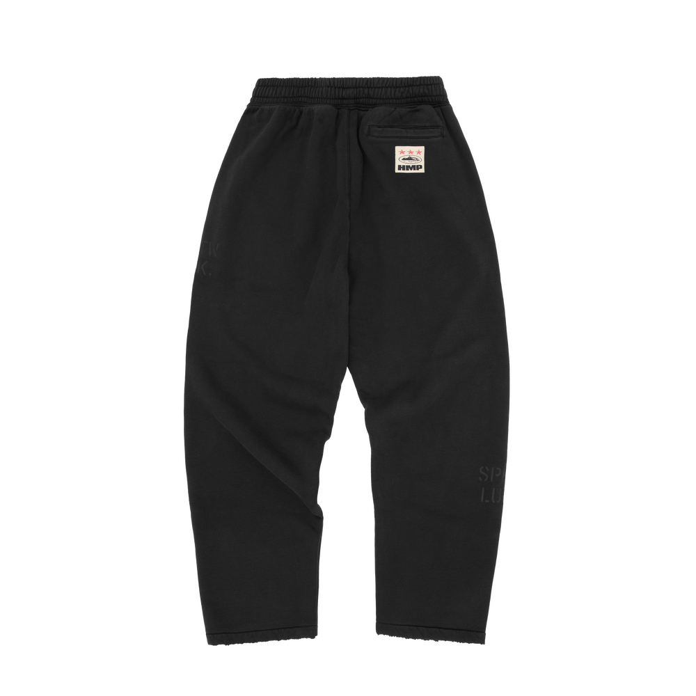 Corteiz HMP STENCIL OPEN HEM SWEATPANT [BLACK OVERDYE] alternate view