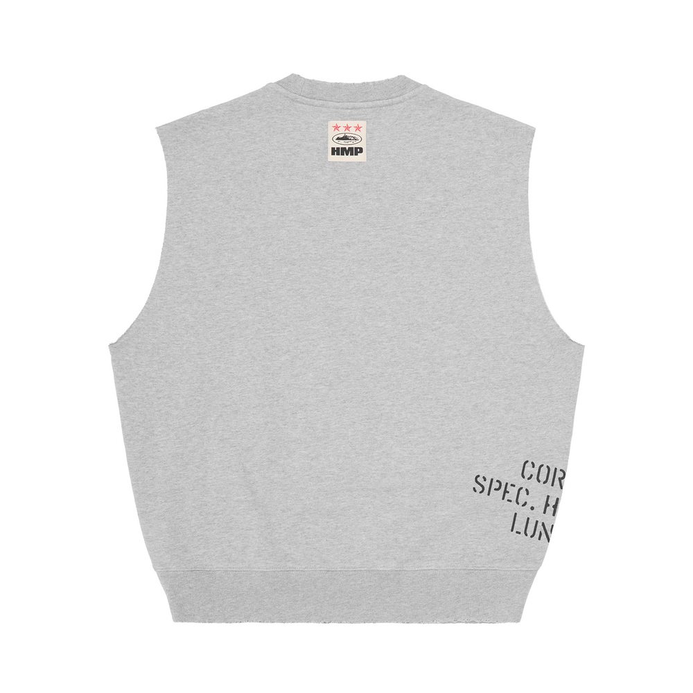 HMP STENCIL VEST [HEATHER GREY] Hoodie alternate view