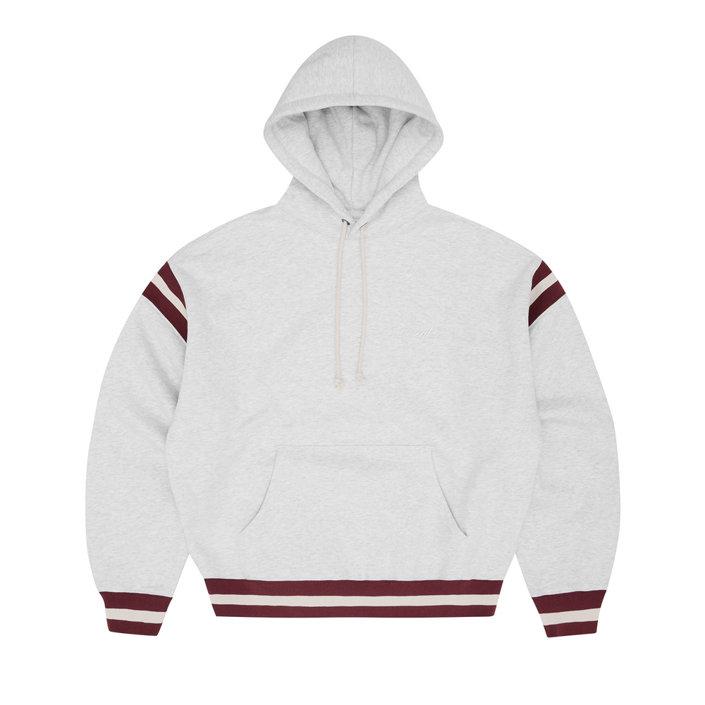 HMP STRIPE RIB HOODIE [LIGHT HEATHER] product image