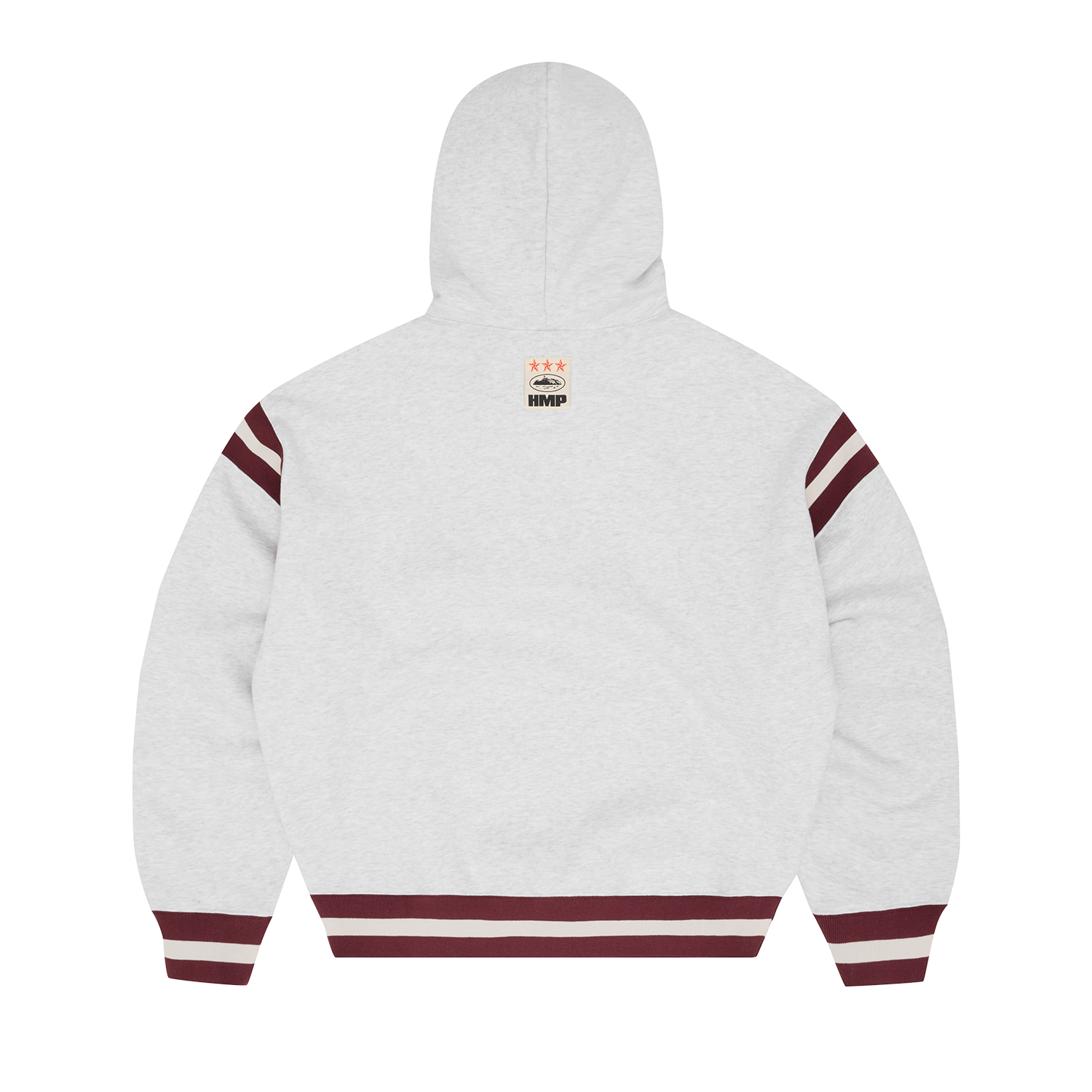 HMP STRIPE RIB HOODIE [LIGHT HEATHER] alternate view
