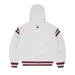 HMP STRIPE RIB HOODIE [LIGHT HEATHER] alternate view