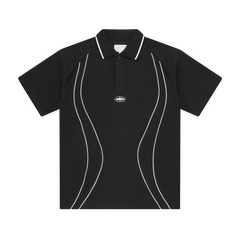 ISLAND PIQUE POLO SHIRT [BLACK] Hoodie product image