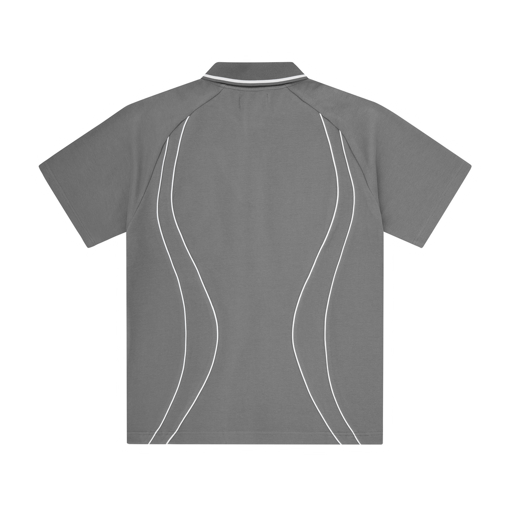 ISLAND PIQUE POLO SHIRT [GREY] Hoodie alternate view