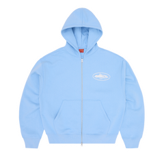 ISLAND PUFF PRINT ZIP HOODIE [BABY BLUE] product image