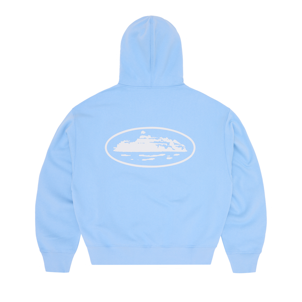ISLAND PUFF PRINT ZIP HOODIE [BABY BLUE] alternate view