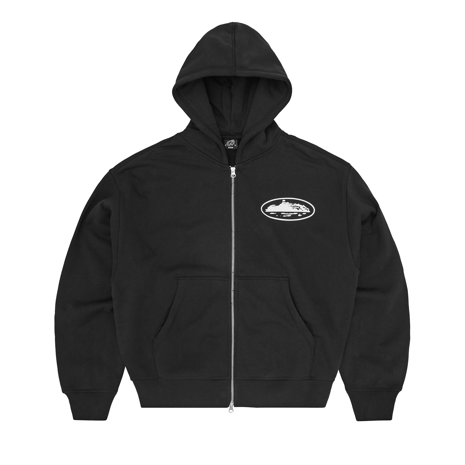 ISLAND PUFF PRINT ZIP HOODIE [BLACK] product image