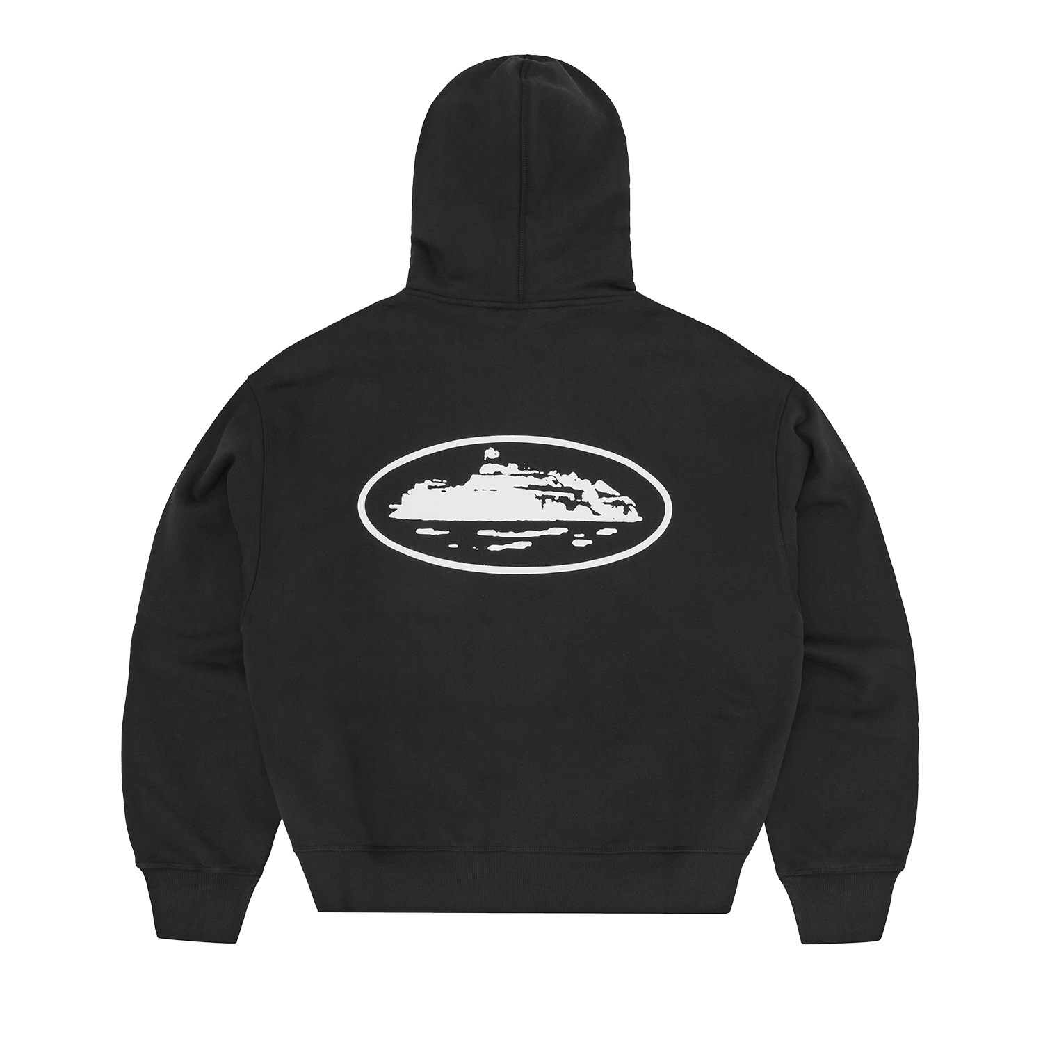 ISLAND PUFF PRINT ZIP HOODIE [BLACK] alternate view