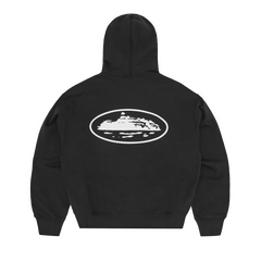ISLAND PUFF PRINT ZIP HOODIE [BLACK] alternate view