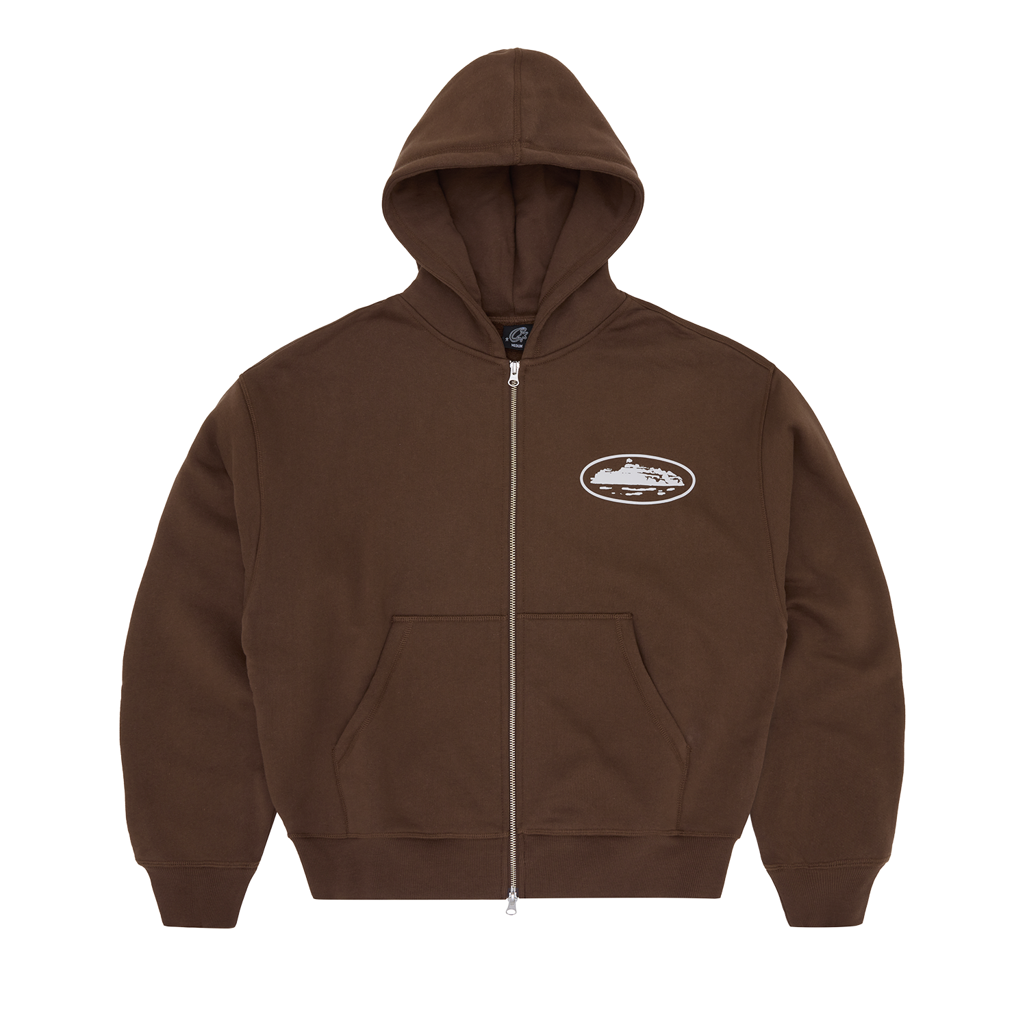 ISLAND PUFF PRINT ZIP HOODIE [BROWN] product image