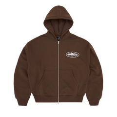 ISLAND PUFF PRINT ZIP HOODIE [BROWN] product image