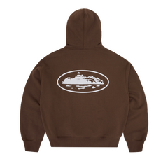 ISLAND PUFF PRINT ZIP HOODIE [BROWN] alternate view