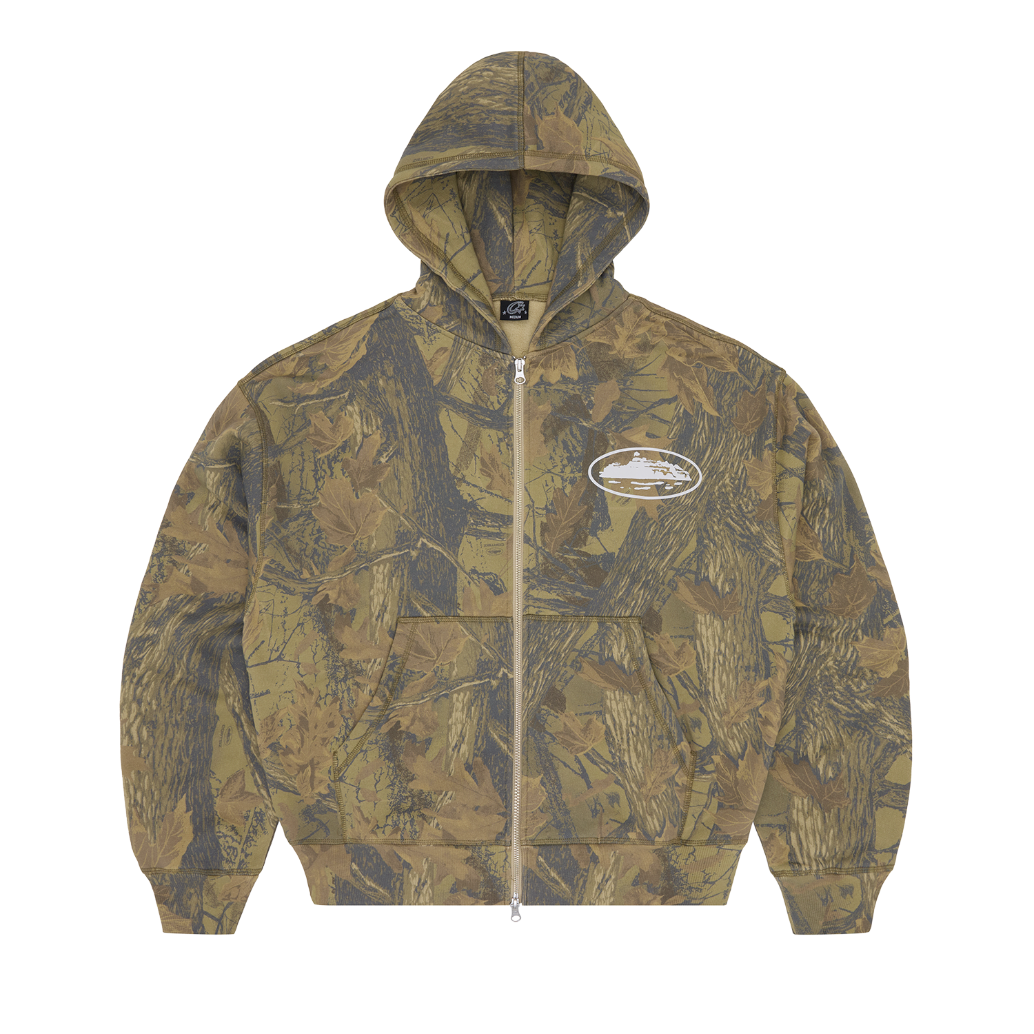 ISLAND PUFF PRINT ZIP HOODIE [FOREST CAMO] product image