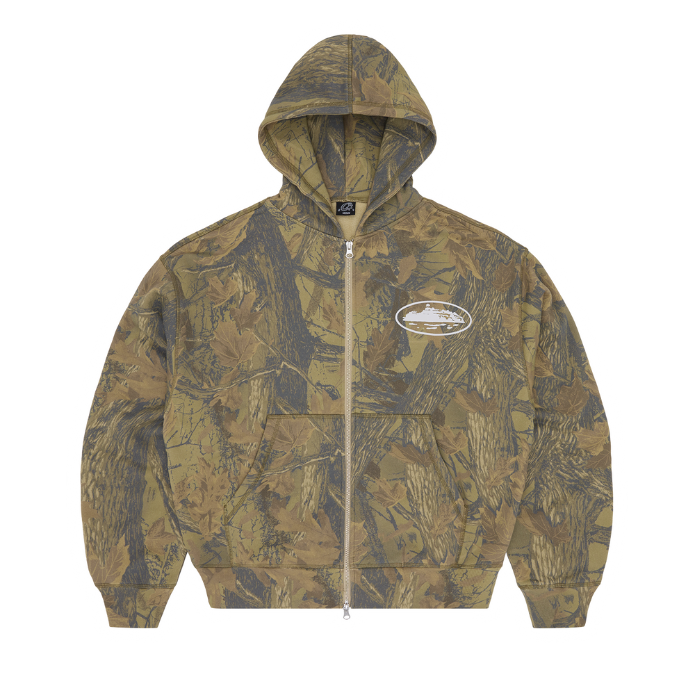 ISLAND PUFF PRINT ZIP HOODIE [FOREST CAMO] product image