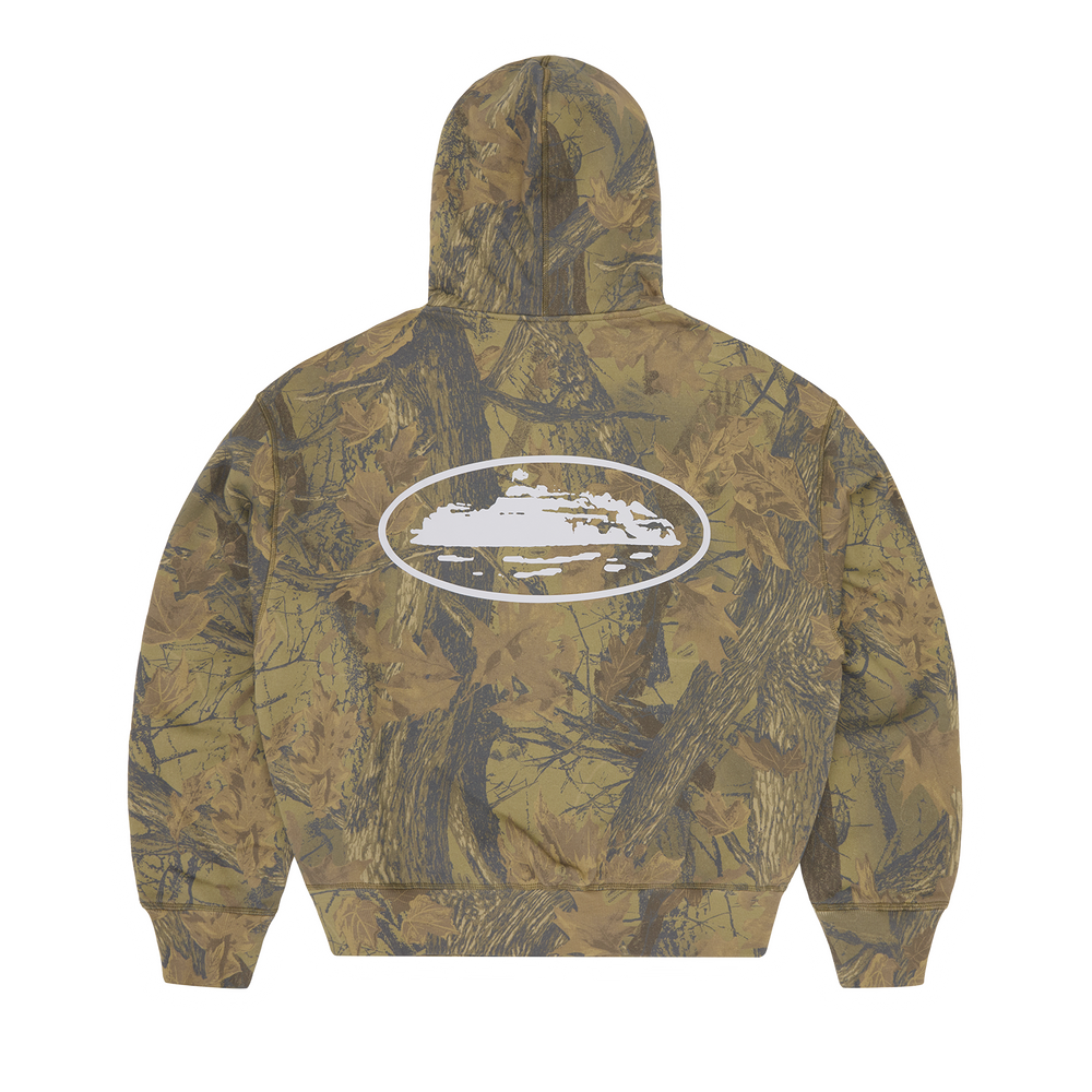 ISLAND PUFF PRINT ZIP HOODIE [FOREST CAMO] alternate view
