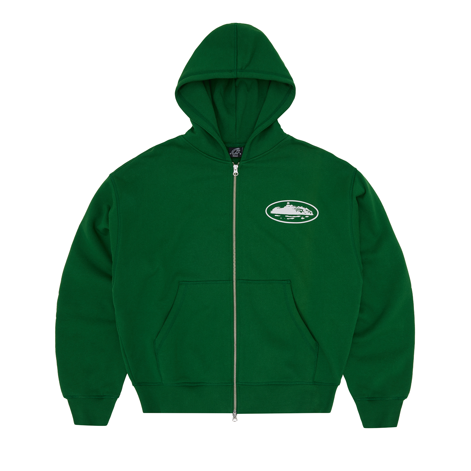 ISLAND PUFF PRINT ZIP HOODIE [GREEN] product image