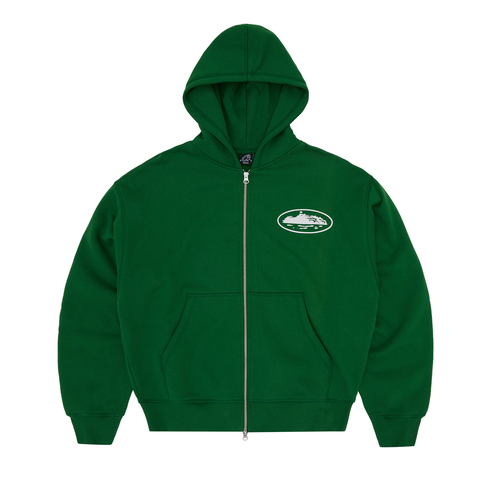 ISLAND PUFF PRINT ZIP HOODIE [GREEN] product image