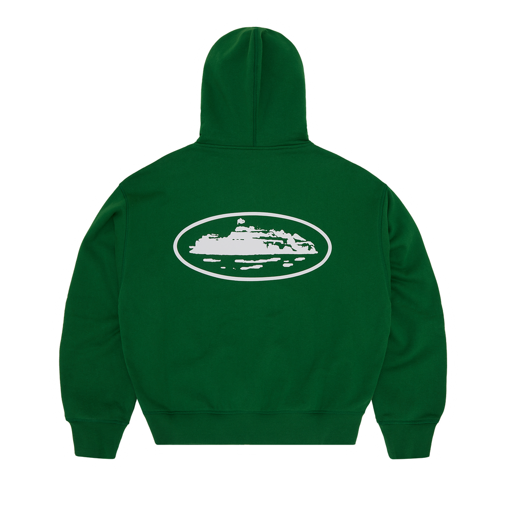 ISLAND PUFF PRINT ZIP HOODIE [GREEN] alternate view