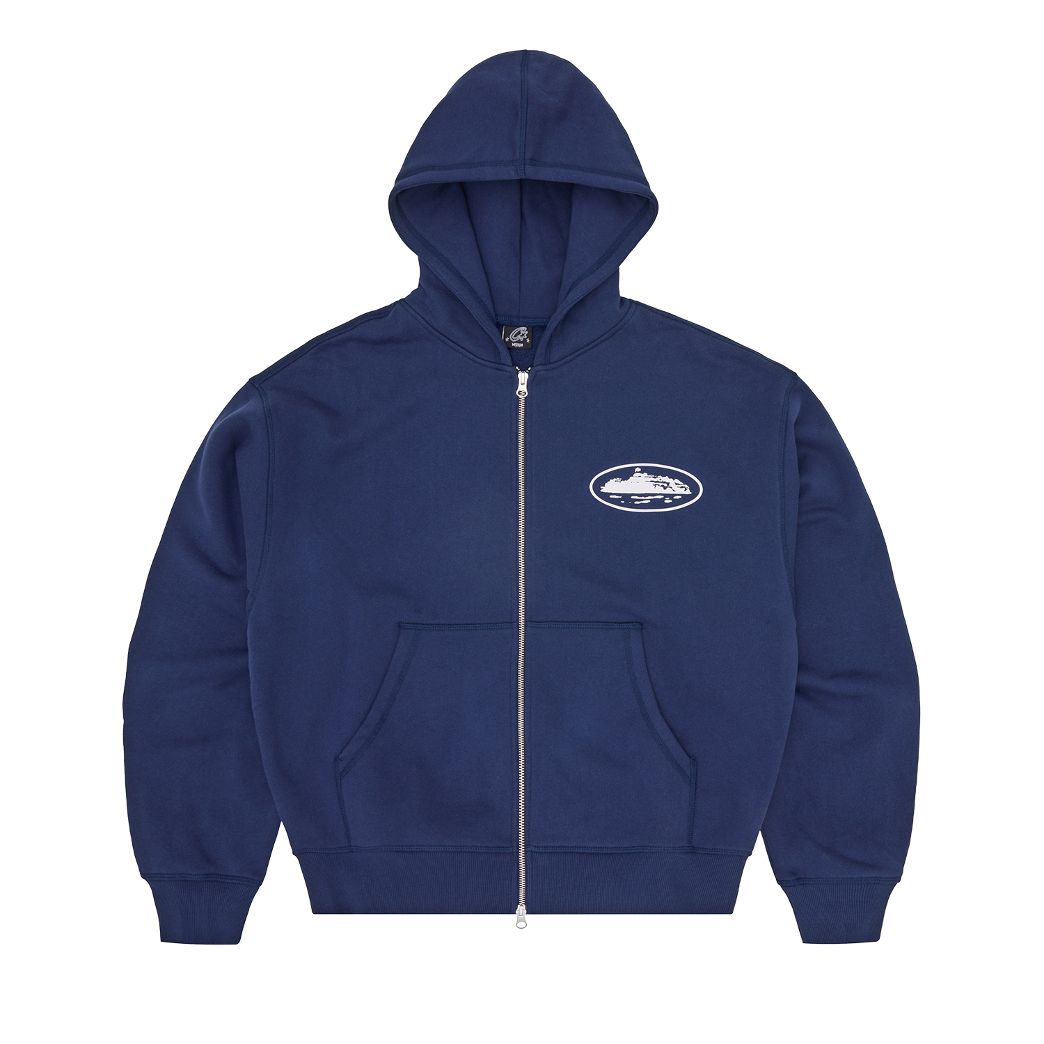 ISLAND PUFF PRINT ZIP HOODIE [NAVY] product image