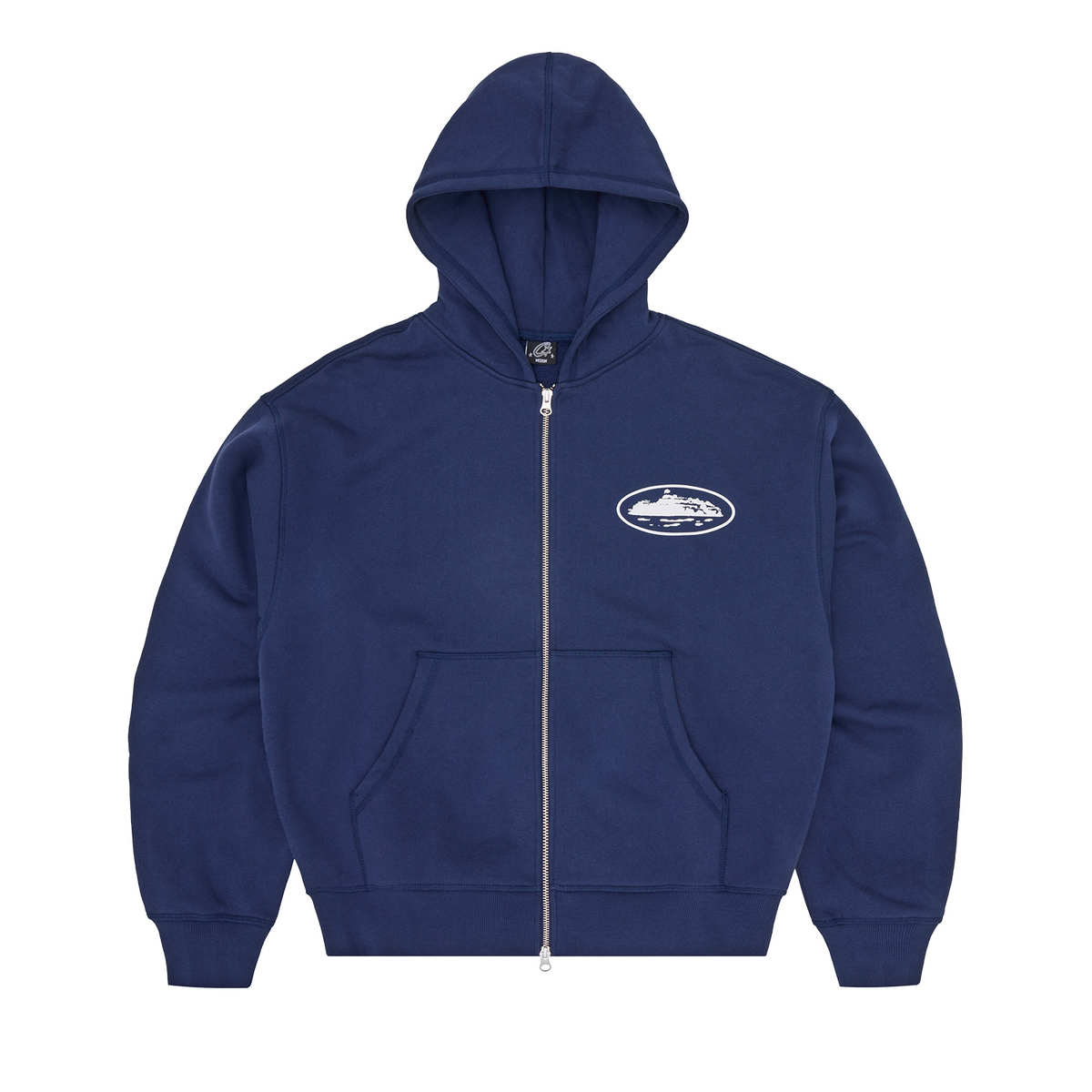 ISLAND PUFF PRINT ZIP HOODIE [NAVY] product image