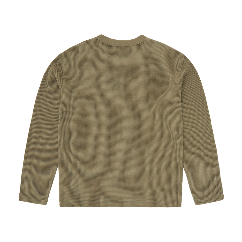 ISLAND WAFFLE THERMAL [OLIVE] Hoodie alternate view