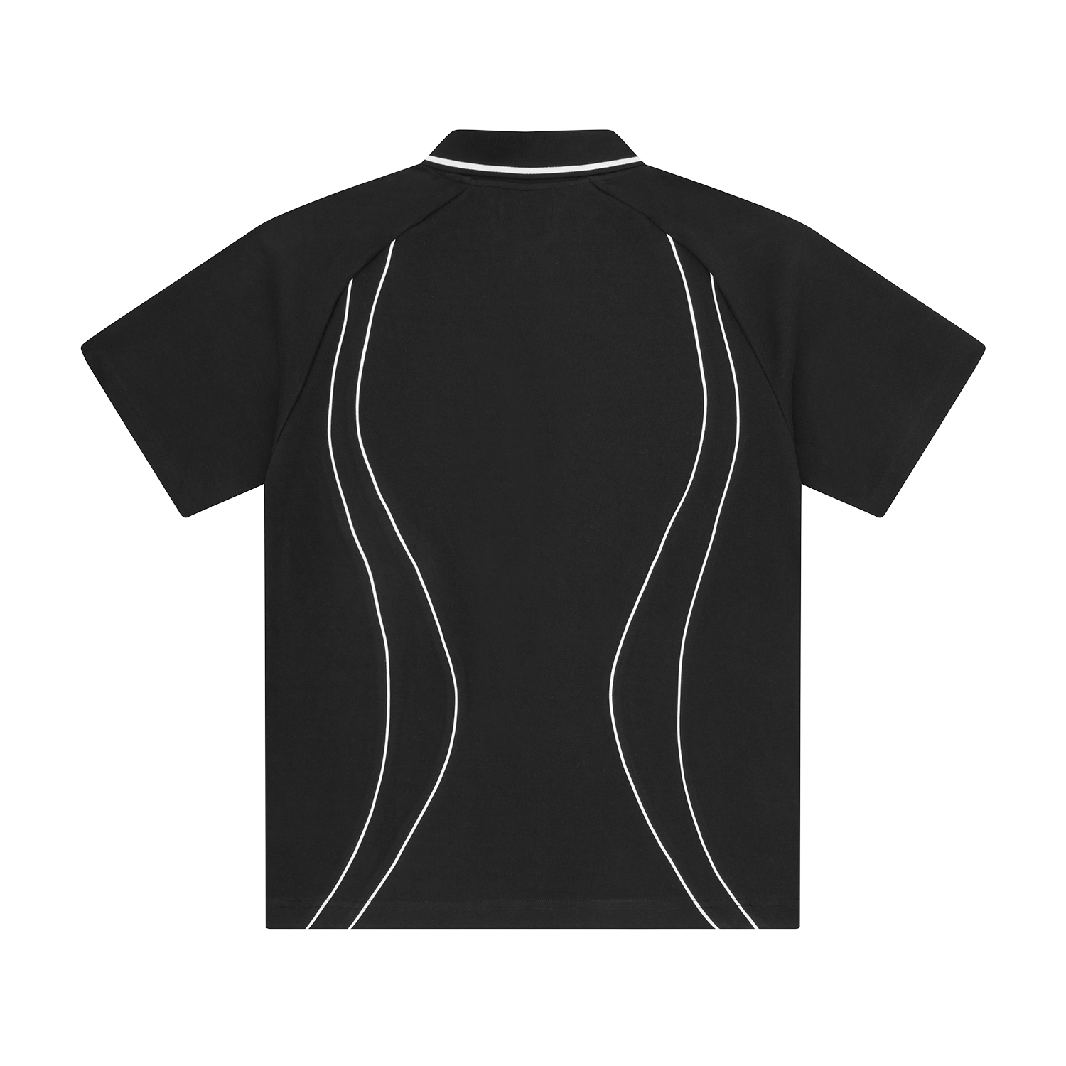 ISLAND PIQUE POLO SHIRT [BLACK] Hoodie alternate view