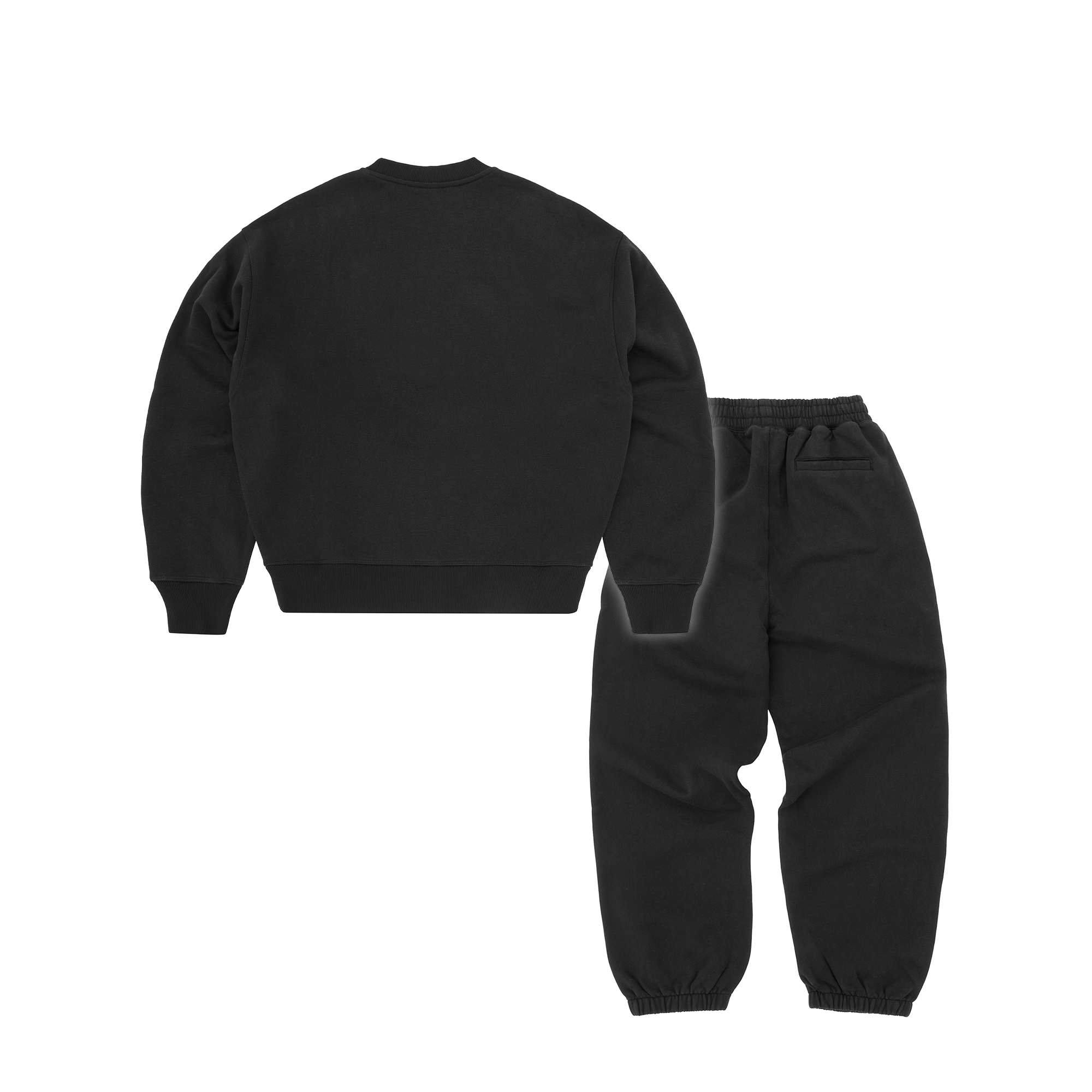 Corteiz Mini Island Crewneck Tracksuit - Black back view