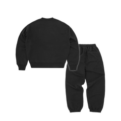 Corteiz Mini Island Crewneck Tracksuit - Black back view