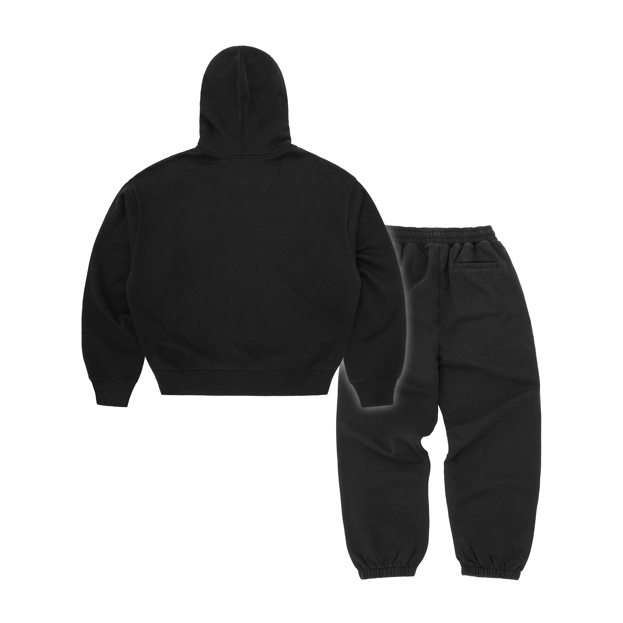 Corteiz Mini Island Hoodie Tracksuit - Black back view