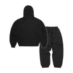 Corteiz Mini Island Hoodie Tracksuit - Black back view