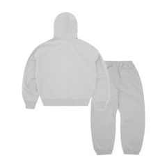 Corteiz Mini Island Hoodie Tracksuit - Heather Grey back view