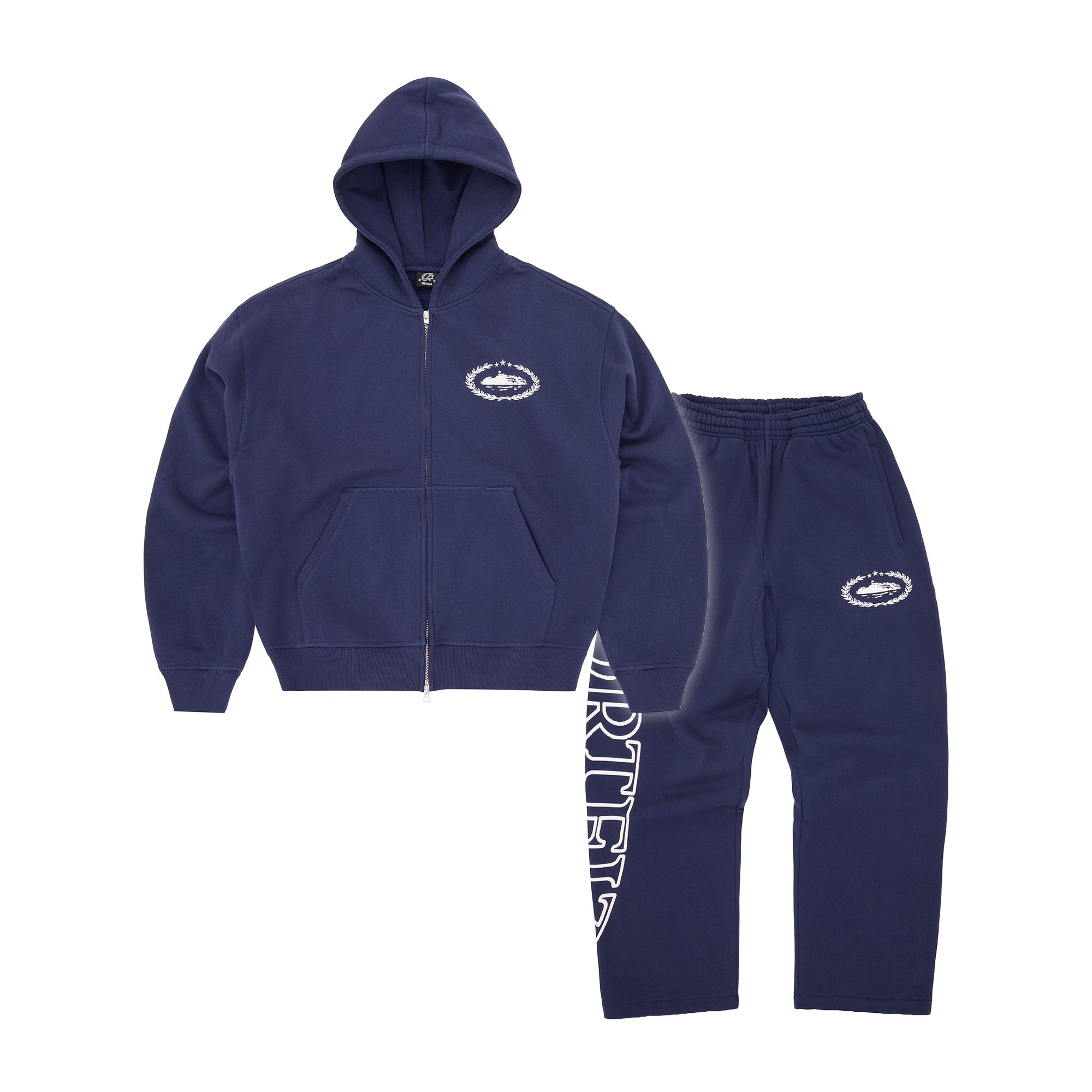 Corteiz Superior Royale Tracksuit - Navy front view