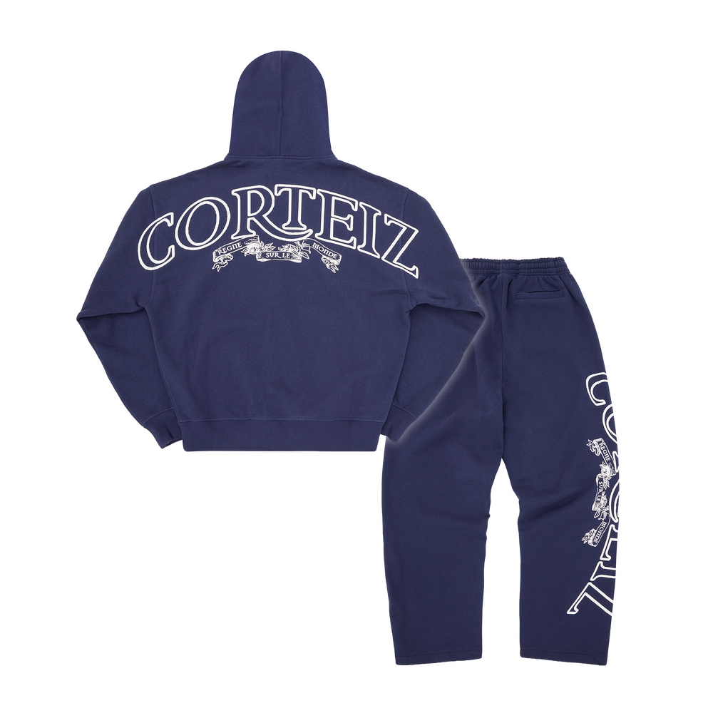 Corteiz Superior Royale Tracksuit - Navy back view