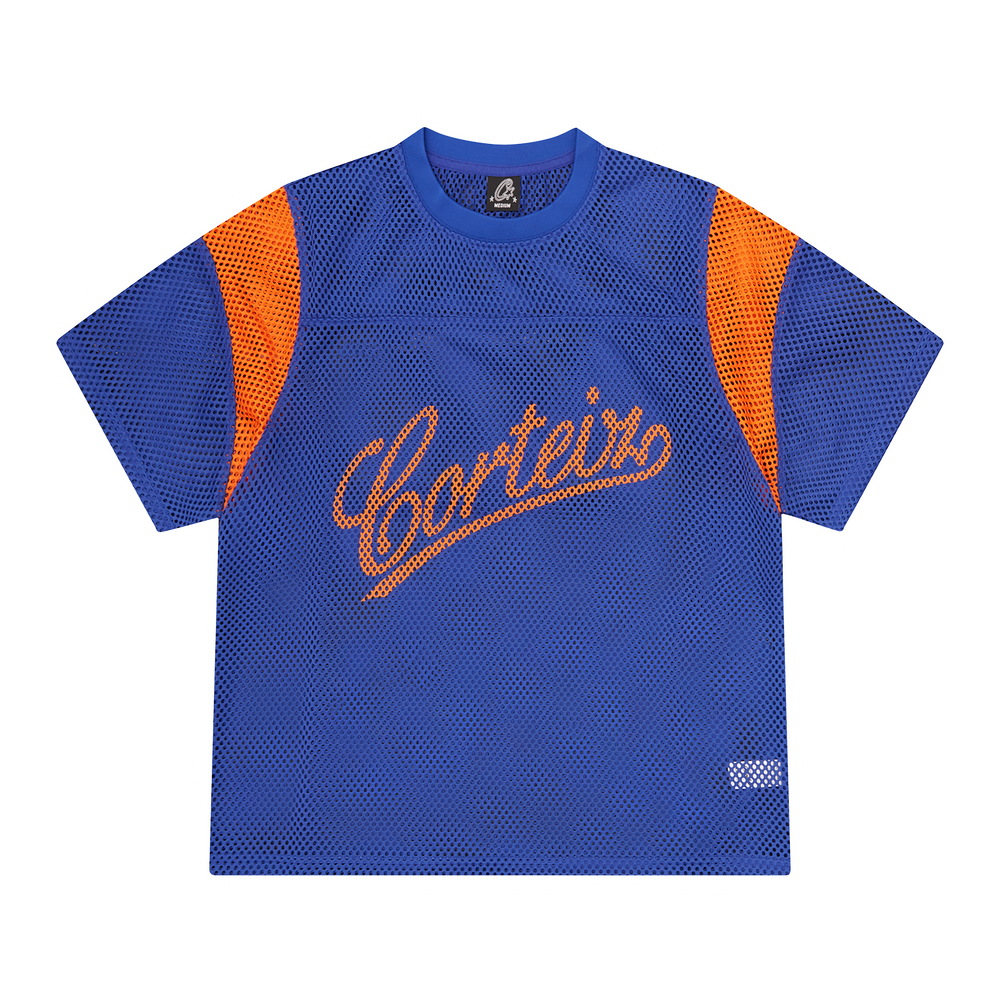 OPEN MESH PANEL JERSEY [BLUE/ORANGE] Hoodie product image