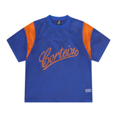OPEN MESH PANEL JERSEY [BLUE/ORANGE] Hoodie product image