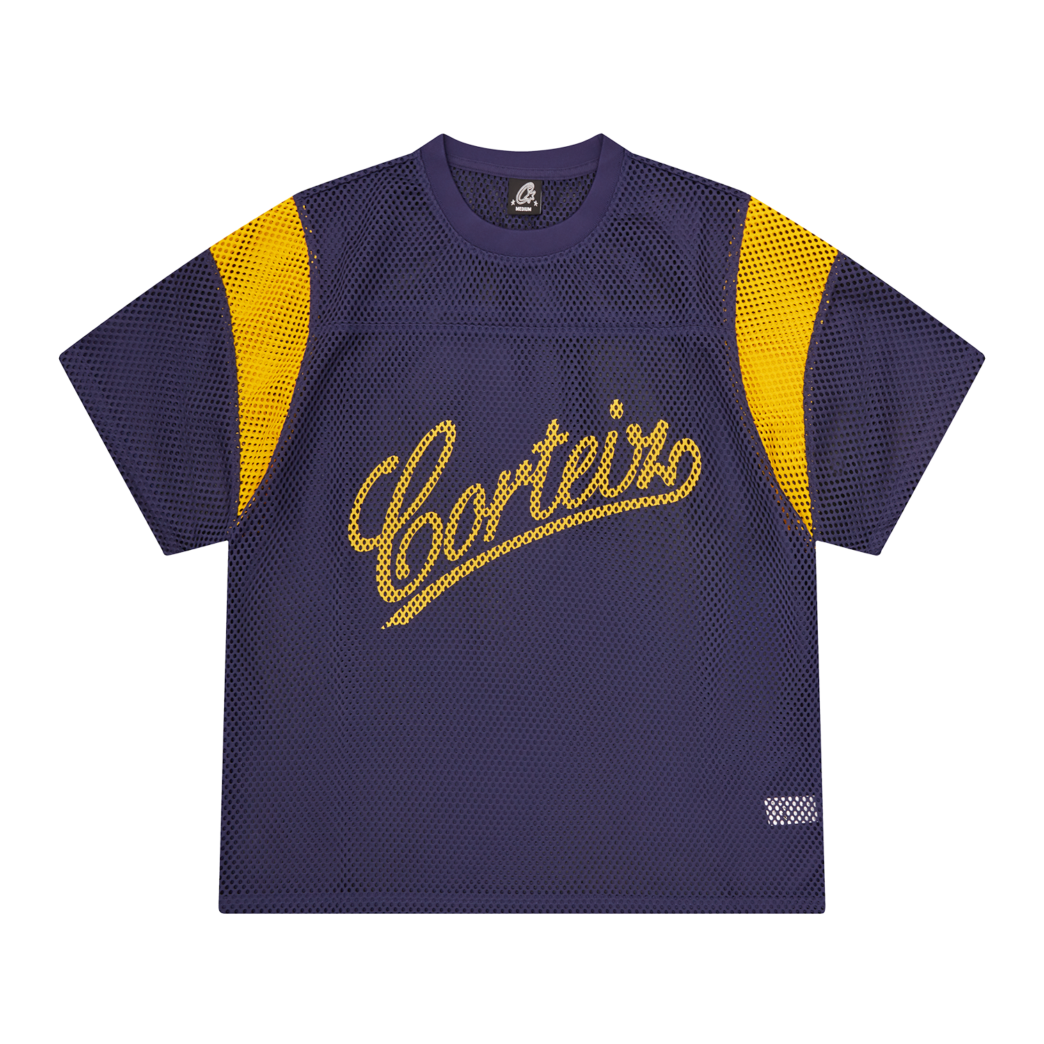 OPEN MESH PANEL JERSEY [NAVY/YELLOW] Hoodie product image