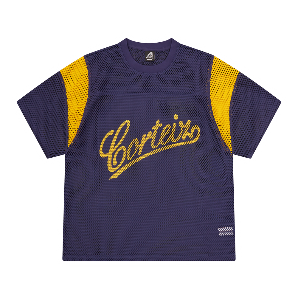 OPEN MESH PANEL JERSEY [NAVY/YELLOW] Hoodie product image