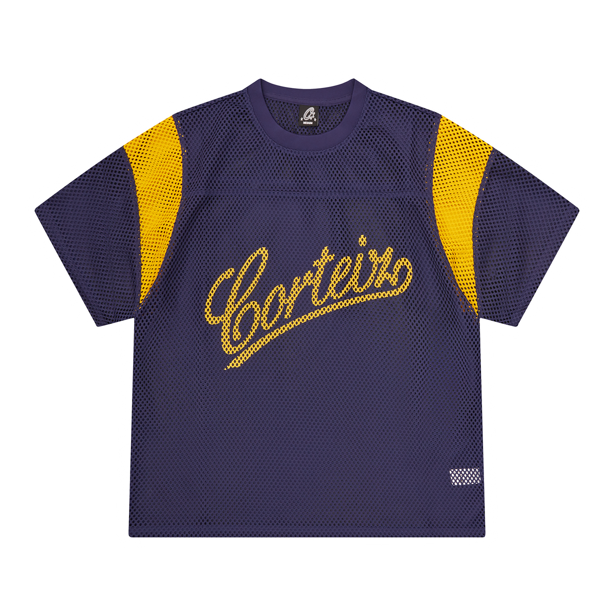 OPEN MESH PANEL JERSEY [NAVY/YELLOW] Hoodie product image