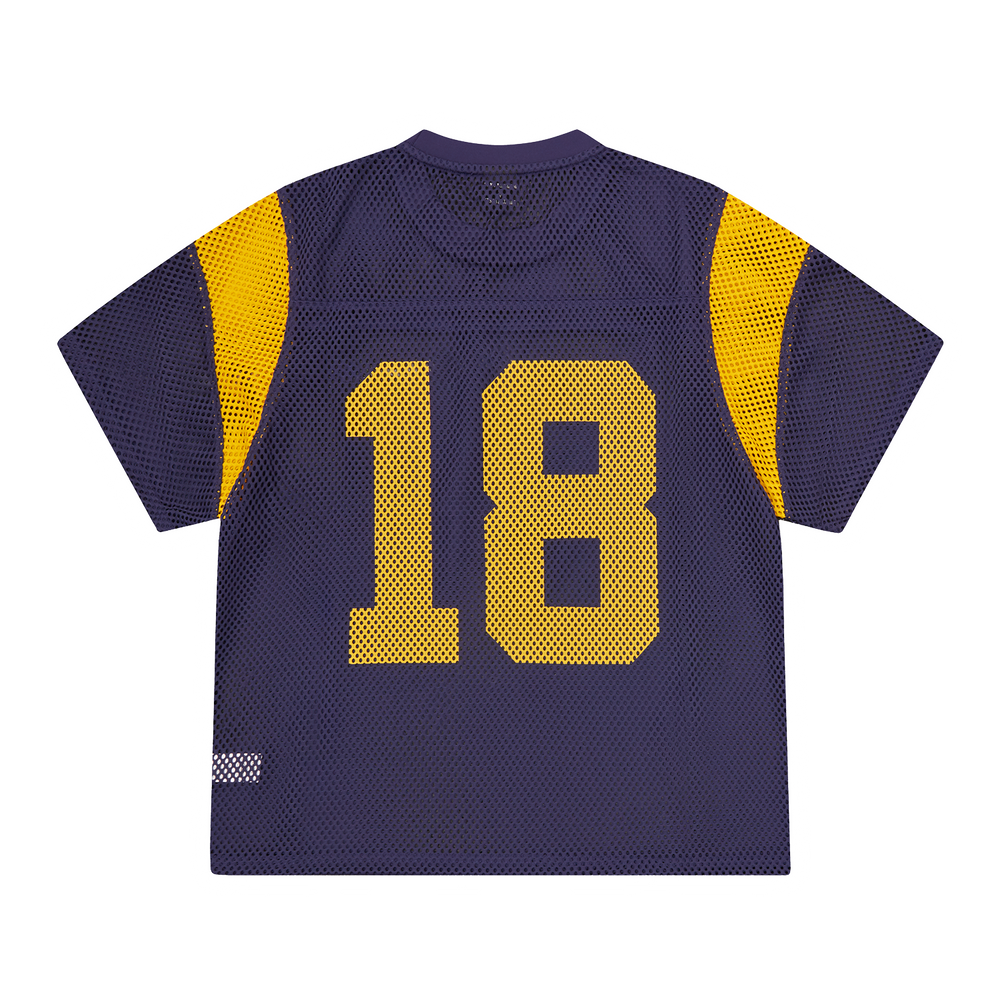 OPEN MESH PANEL JERSEY [NAVY/YELLOW] Hoodie alternate view