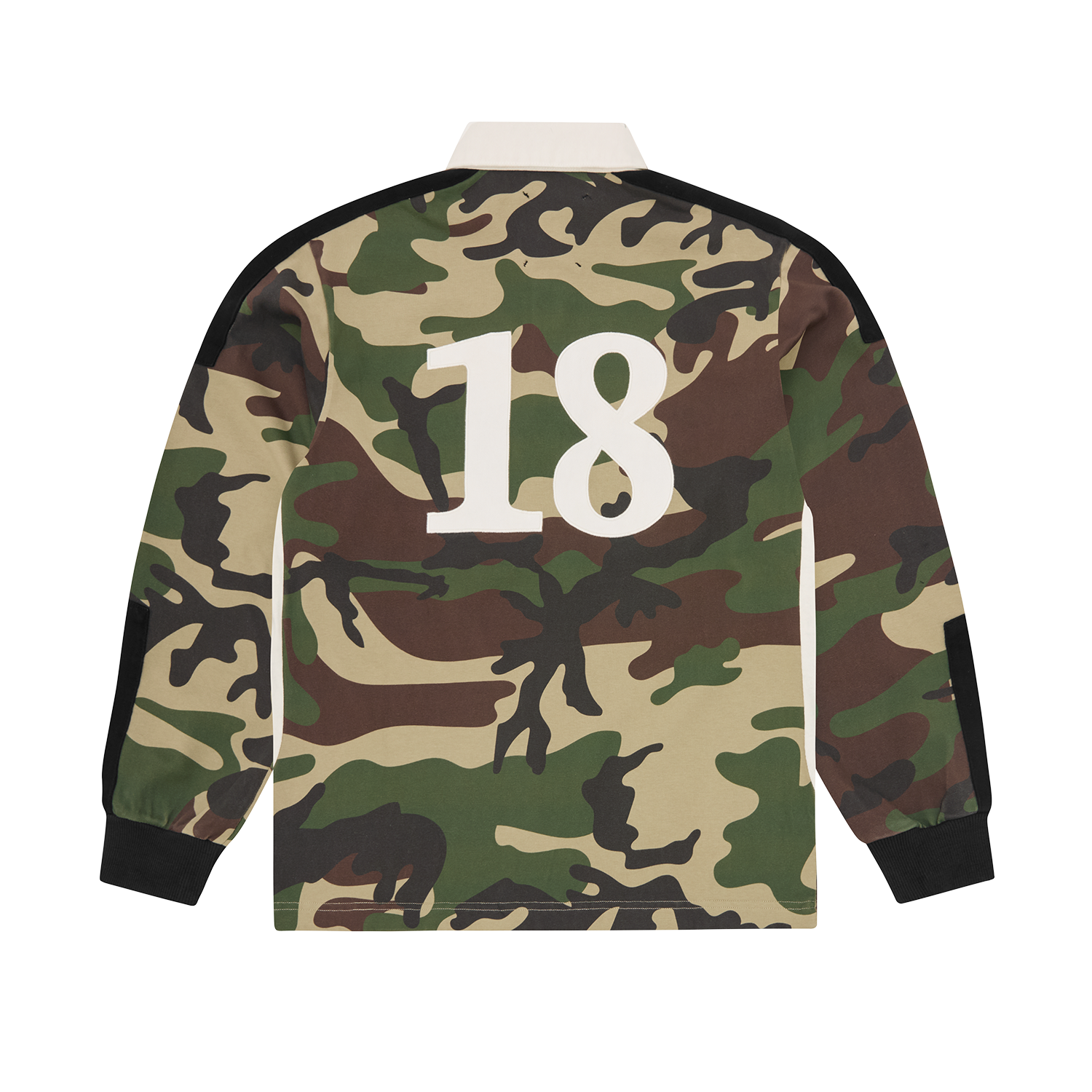 PANELLED RUGBY [WOODLAND CAMO] Hoodie alternate view