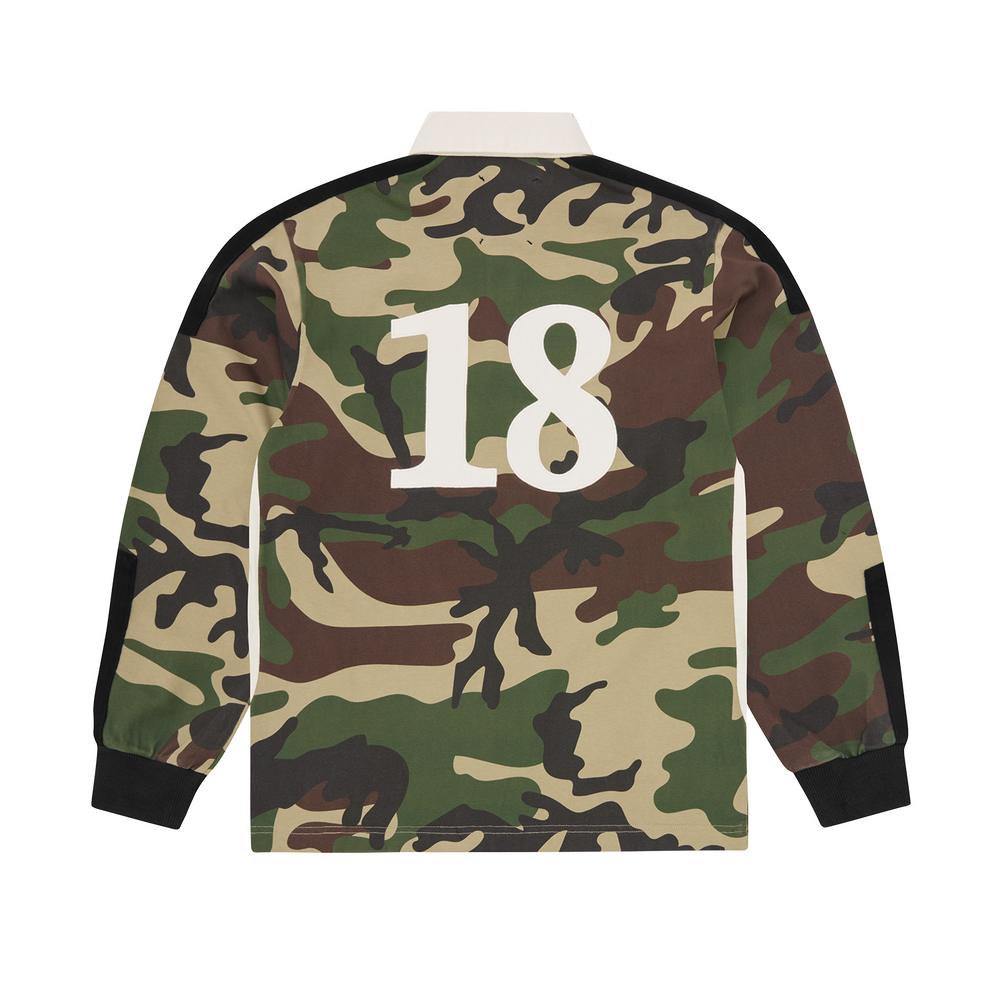 PANELLED RUGBY [WOODLAND CAMO] Hoodie alternate view