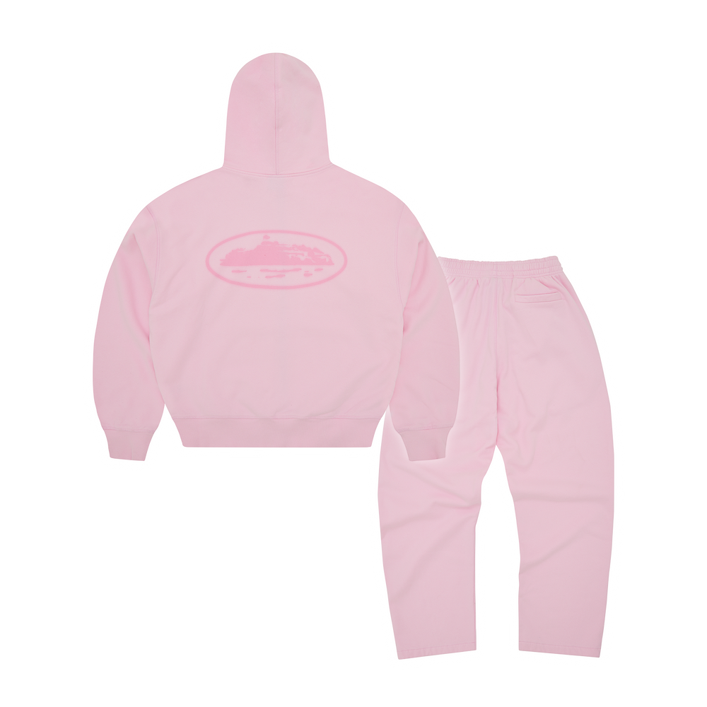 Corteiz Island Knockout Tracksuit - Pink back view