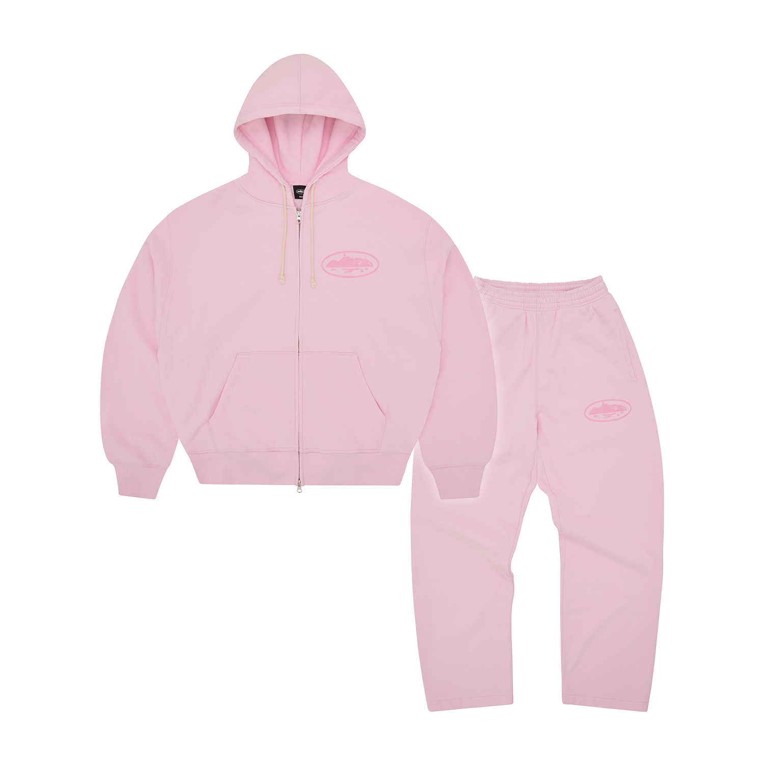 Corteiz Island Knockout Tracksuit - Pink front view