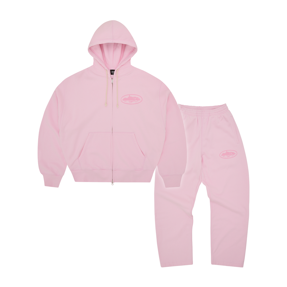 Corteiz Island Knockout Tracksuit - Pink front view