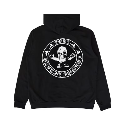 Chrome Hearts RARE CH Foti Skeleton Circle Logo Zip Up Hoodie product image