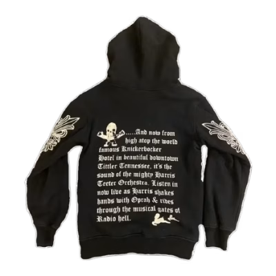 Chrome Hearts Rare Zip Up Hoodie Floral Cross Foti back/alternate view