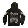 Chrome Hearts Rare Zip Up Hoodie Floral Cross Foti back/alternate view