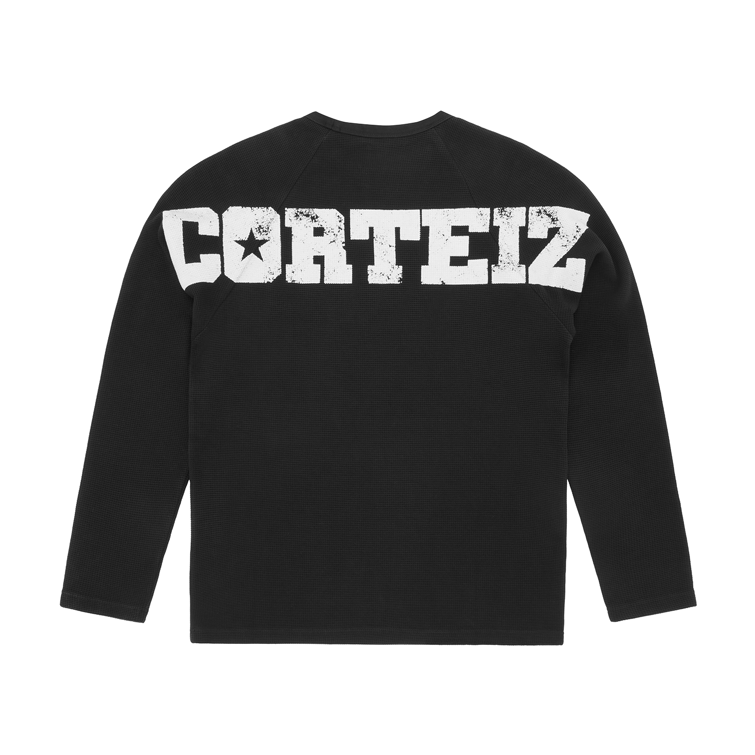 STAR RAGLAN WAFFLE THERMAL [BLACK] Hoodie product image